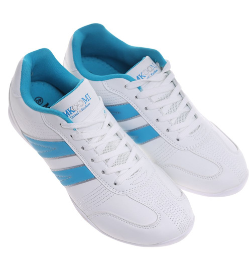 Białe damskie buty sportowe sznurowane ost512