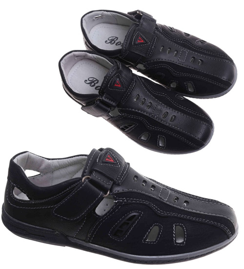 Ażurowe sandały chłopięce na rzepy /G3-2 17845 h2 T8-61/