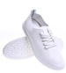 Białe sznurowane tensiówki damskie /G7-2 15856 T276/