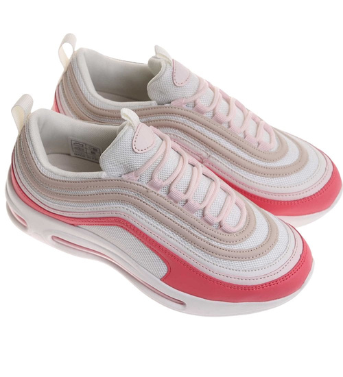 Buty sportowe białe sznurowane sneakersy /A1-3 17954 W388/