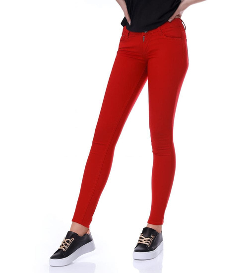Czerwone wygodne spodnie damskie /H2 UB877 G3-7/
