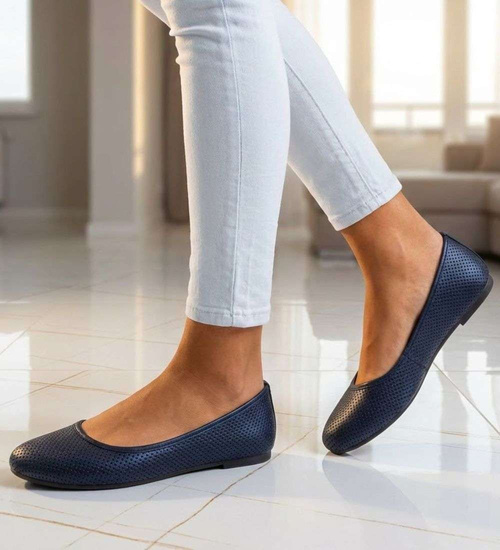 Baleriny damskie ażurowe wiosenne buty /E8-2 17273 T191/