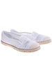 Białe koronkowe balerinki espadryle /D3-3 16151 T2/