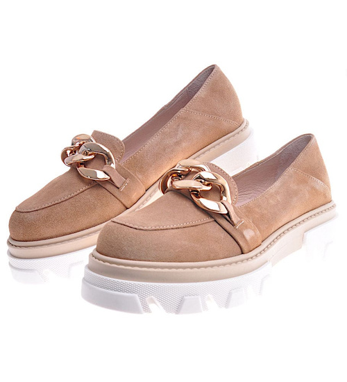 Skórzane półbuty na platformie Filipczyk /A10-2 11231 S?/