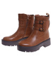 Zimowe brązowe botki na platformie /F3-2 18510 T386/