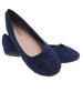 Baleriny damskie Granatowe koronkowe /G5-3 16607 T088/