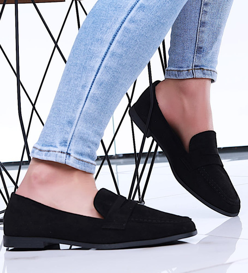 Czarne wiosenne baleriny lordsy /A1-3 15466 T189/