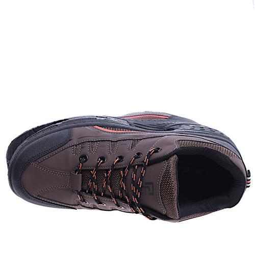 Brązowe trekkingowe buty męskie trekkingowe /B4-1 14681 T430/