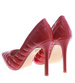 Czerwone pikowane szpilki damskie ze szpicem /A5-3 13220 T298/