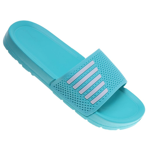 Klapki damskie na basen wodoodporne zielone ażurowe /D3-1 18640 T187/