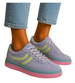 Niebieskie wiązane sneakersy buty sportowe /A3-2 17881 T688
