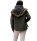 Ocieplana zielona zimowa kurtka parka z kapturem /H2 KR30 S0/