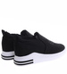 Czarne trampki sneakersy na koturnie /E8-2 16891 T284/