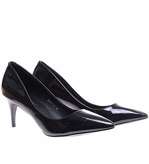 Czarne szpilki na obcasie /F4-2 11798 T492/