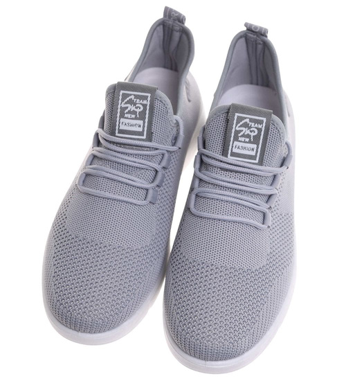 Wsuwane męskie szare buty sportowe /D9-1 17799 GF285 +H2/