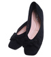Czarne baleriny damskie z kokardą /E3-1 +h2 17696 W4-92/