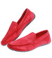 Wsuwane męskie czerwone półbuty mokasyny /D6-3 15632 T250/
