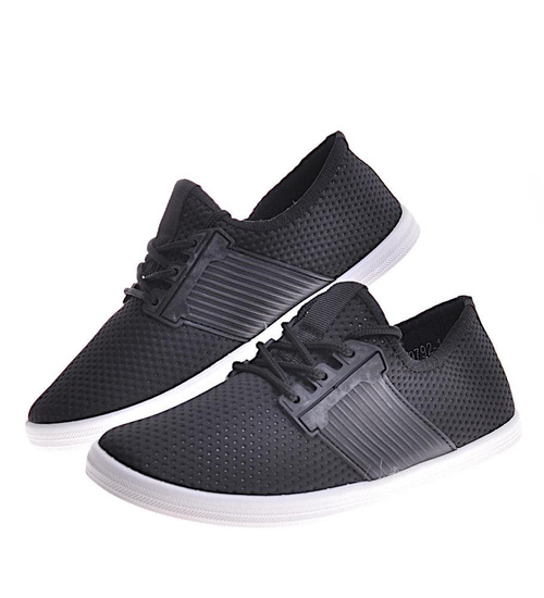 Wsuwane damskie buty sportowe czarne /G12-2 12369 T290/