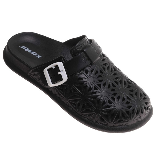 Klapki damskie Ażurowe buty na plażę Czarne /H2 17854 G008/