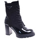 Czarne botki na obcasie /B1-1 +H2 18329 W305/