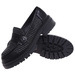 Czarne półbuty loafersy damskie /B6-3 18236 W142/