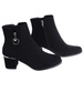 Czarne eleganckie botki na niskim obcasie /D4-3 18270 W483/