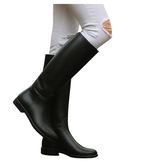 Wysokie czarne damskie kalosze /F5-1 14949 T388 +H2/