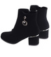Czarne eleganckie botki na niskim obcasie /D4-3 18270 W483/