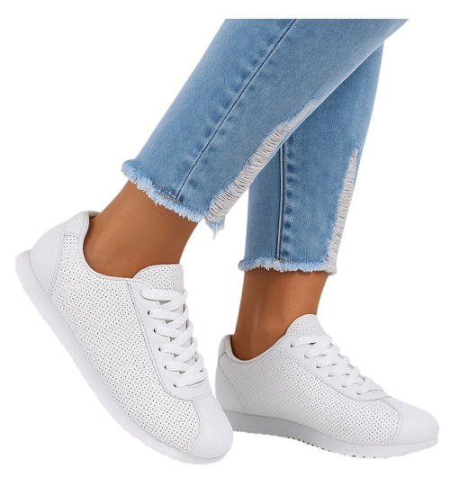 Białe damskie buty sportowe /C5-3 13815 T203/