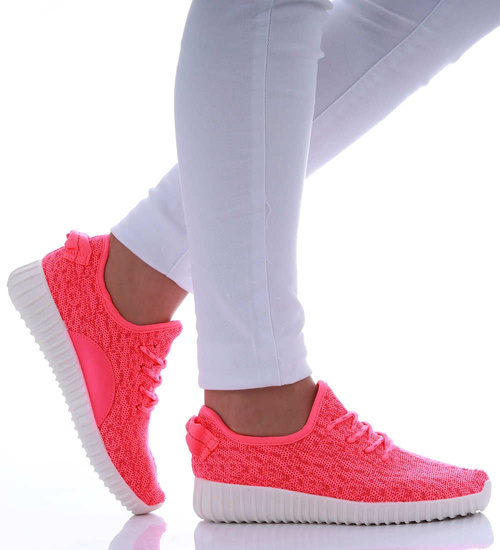 Lekkie damskie buty sportowe Fuksja /D6-3 12305 T192/