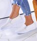 Wsuwane wiosenne trampki slip on White /B4-2 10845 T108/