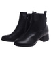 Klasyczne damskie botki na niskim obcasie Czarne /G13-3 18382 W484/