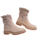 Zimowe botki saszki z ociepleniem Beżowe /B6-1 18546 G388/