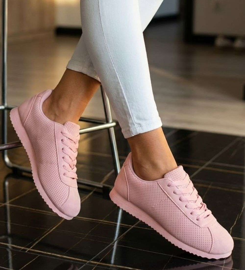 Różowe damskie buty sportowe /G7-2 17411 T102 +H2/