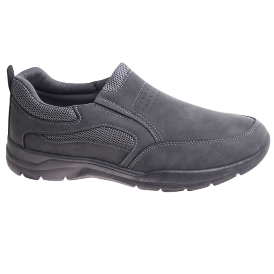 Wsuwane szare męskie buty sportowe /B3-1 17434 T484/