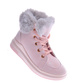 Ocieplane botki jak trampki Różowe /G1-2 12716 S394/