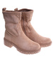 Beżowe ocieplane botki na platformie /C5-1 18172 T432/