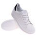 Białe buty trampki damskie na niskiej platformie /A6-2 18659 T2/