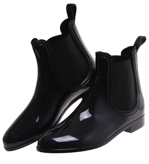 Kalosze damskie czarne gumiaki sztyblety /F2-1 +h2 17980 T21-52/