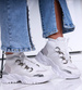 Wysokie białe buty sportowe damskie /D9-2 13092 T396/