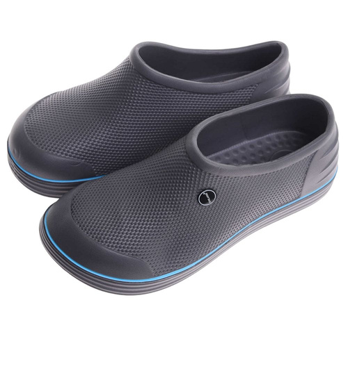 Kalosze damskie piankowe krótkie szaro niebieskie /D6-1 17796 T18-45 +h2/