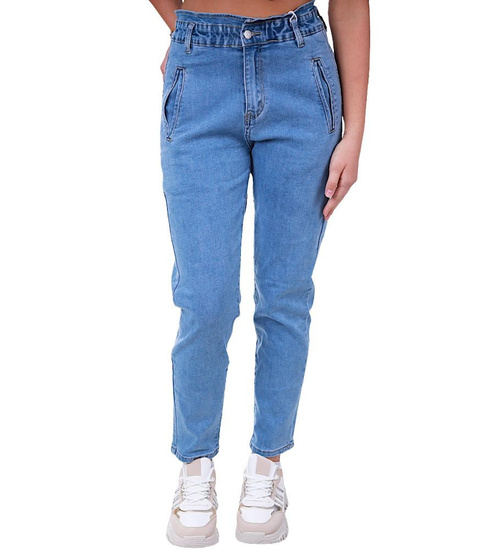 Niebieskie jeansowe spodnie damskie/H2 K17 UB790 S380/