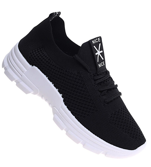 Czarne wsuwane buty sportowe /D2-3 16147 G280/
