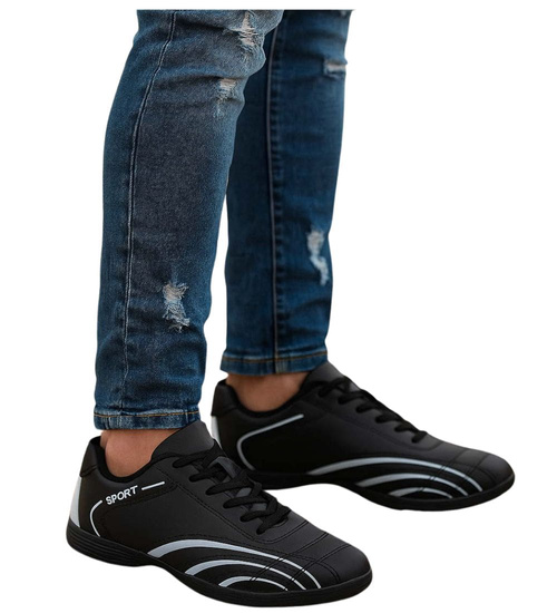 Czarne trampki halówki męskie /D2-2 18150 T388/