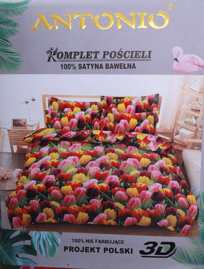 Kolorowy komplet pościeli w tulipany Antonio 200x220 /H2-K9 14280 T397/