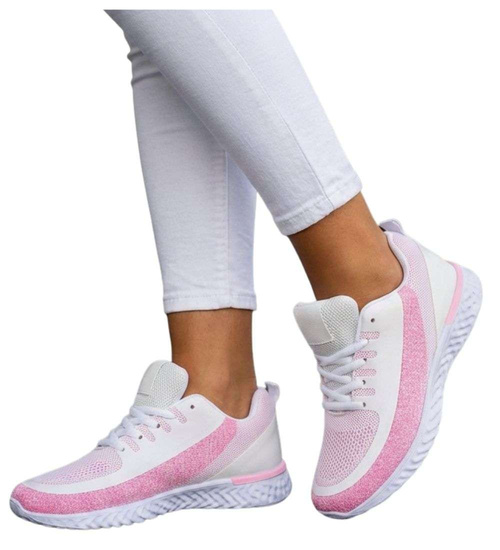 Wygodne sznurowane buty sportowe damskie /D2-2 18652 T255/