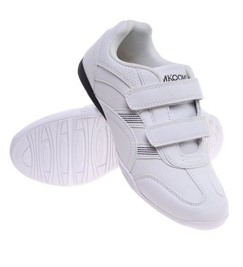 Białe damskie buty sportowe na rzepy ost506