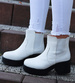 Ocieplane białe botki na platformie /C6-2 16619 T142/