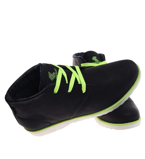 Wysokie jesienne trampki męskie Czarne /E9-2 18053 T230/