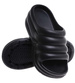 Plażowe czarne klapki basenowe na platformie /G2-1 17702 G181/
